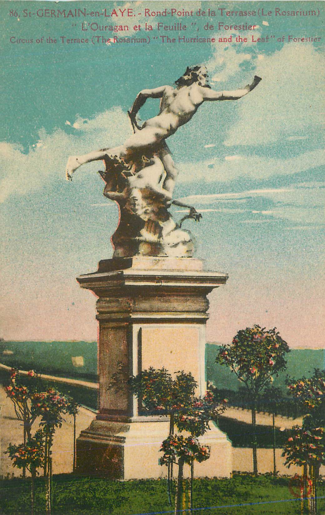 St-GERMAIN-en-LAYE - Rond-Point de la Terrasse (Le Rosarium) - "L'Ouragan et la Feuille" de Forestier