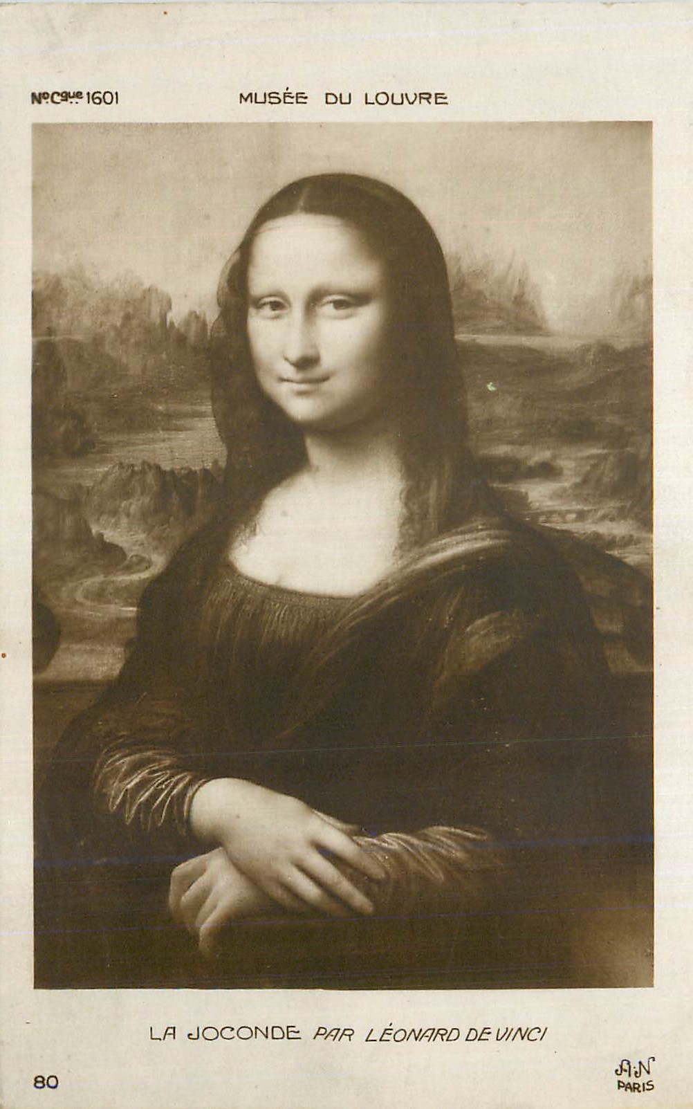 CPA Musee du Louvre la Joconde par Leonard de Vinci 