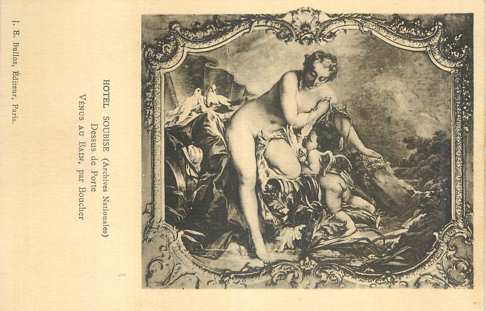 CPA Hotel Soubise (Archives Nationales) Dessus de Porte Venus au Bain par Boucher