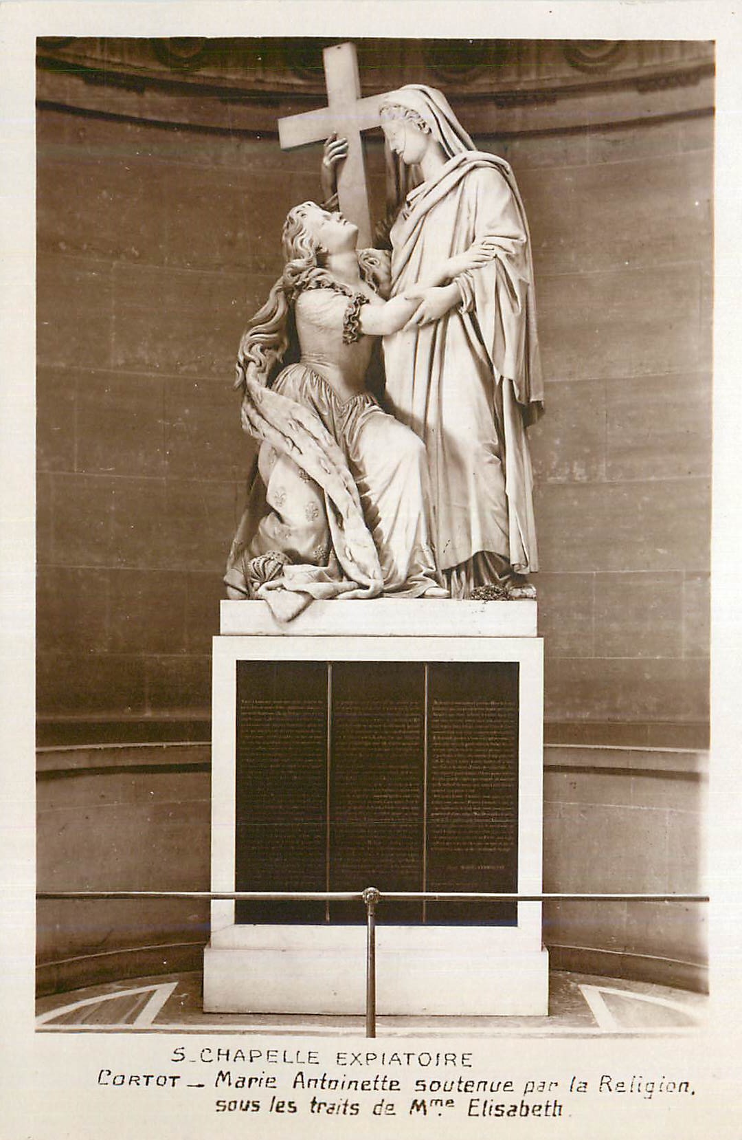CPA Chapelle Expiatoire Cortot Marie Antoinette Soutenue par la Religion Sous les Traits de Mme Elisabeth