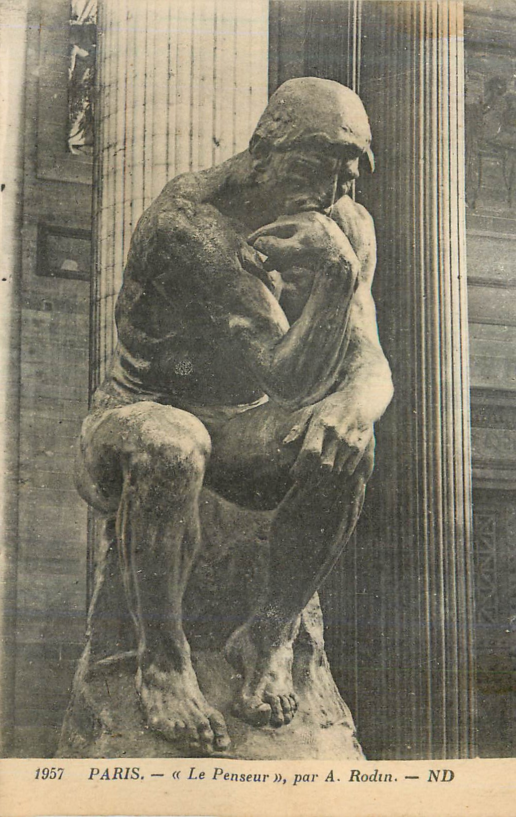 CPA Paris le Penseur par A Rodin ND