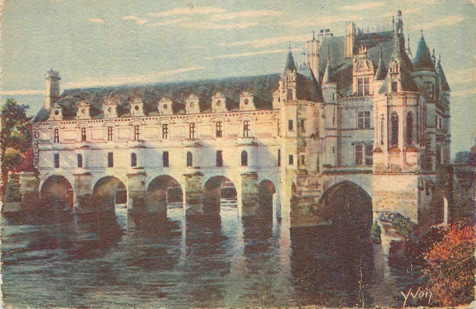 CPA Chateau de Chenonceaux Facade Nord Est la Douce France Chateaux de la Loire