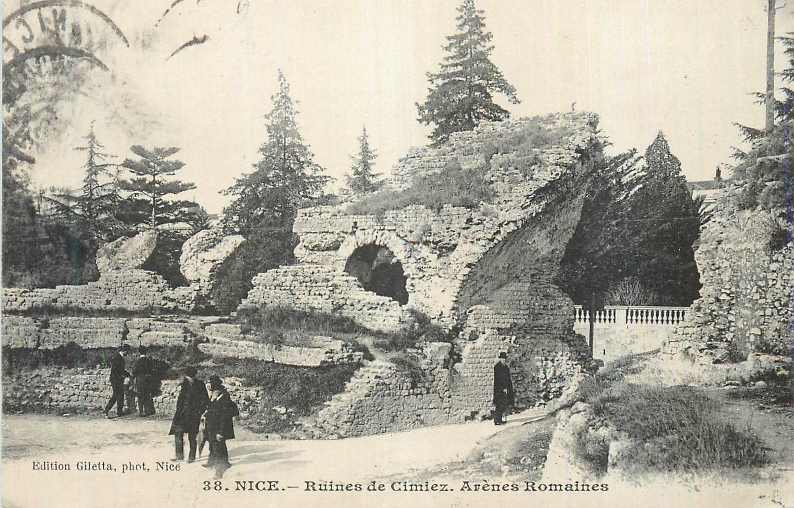 CPA Nice Ruines de Cimiez Arenes Romaines