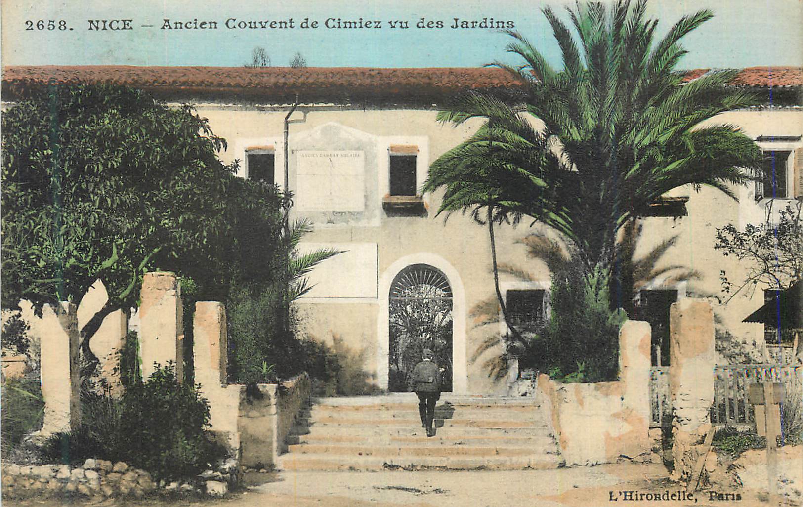 NICE — Ancien Couvent de Cimiez vu des Jardins — L'Hironadelle, Paris, n° 2658
