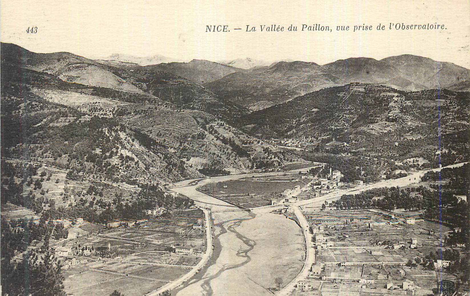 CPA Nice la Vallee du Paillon Vue prise de l'Observatoire