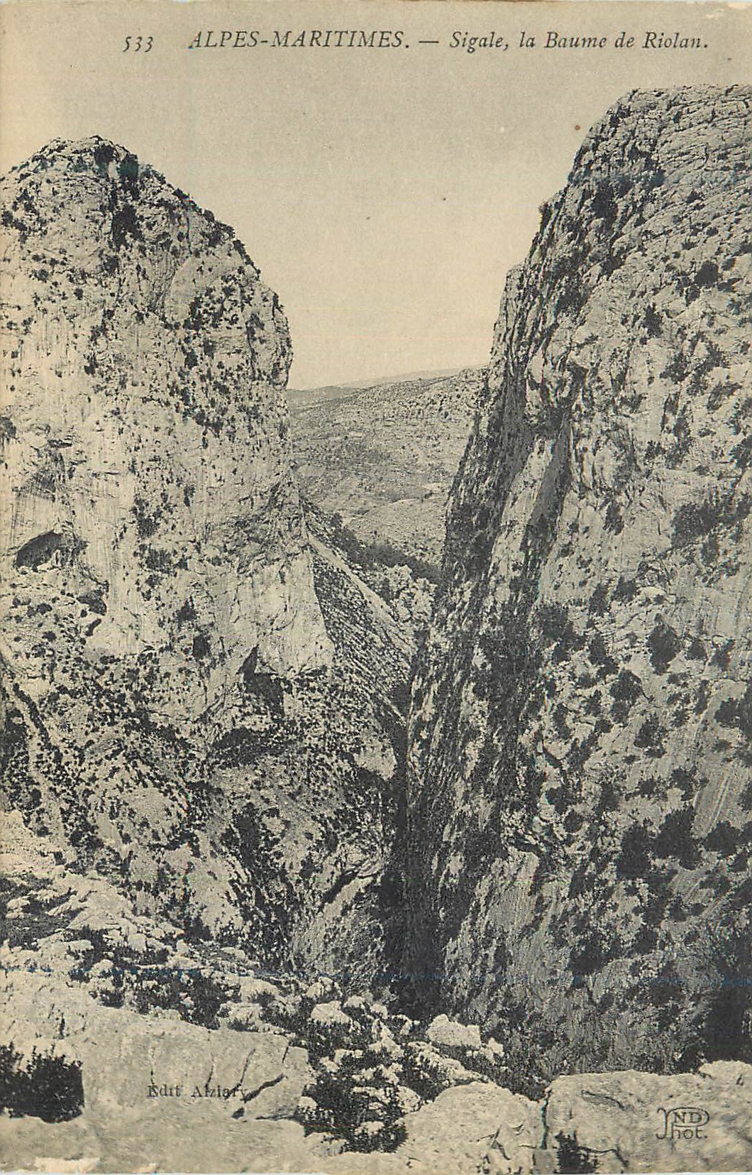 Sigale, la Baume de Riolan — ALPES-MARITIMES — Édit Ablia