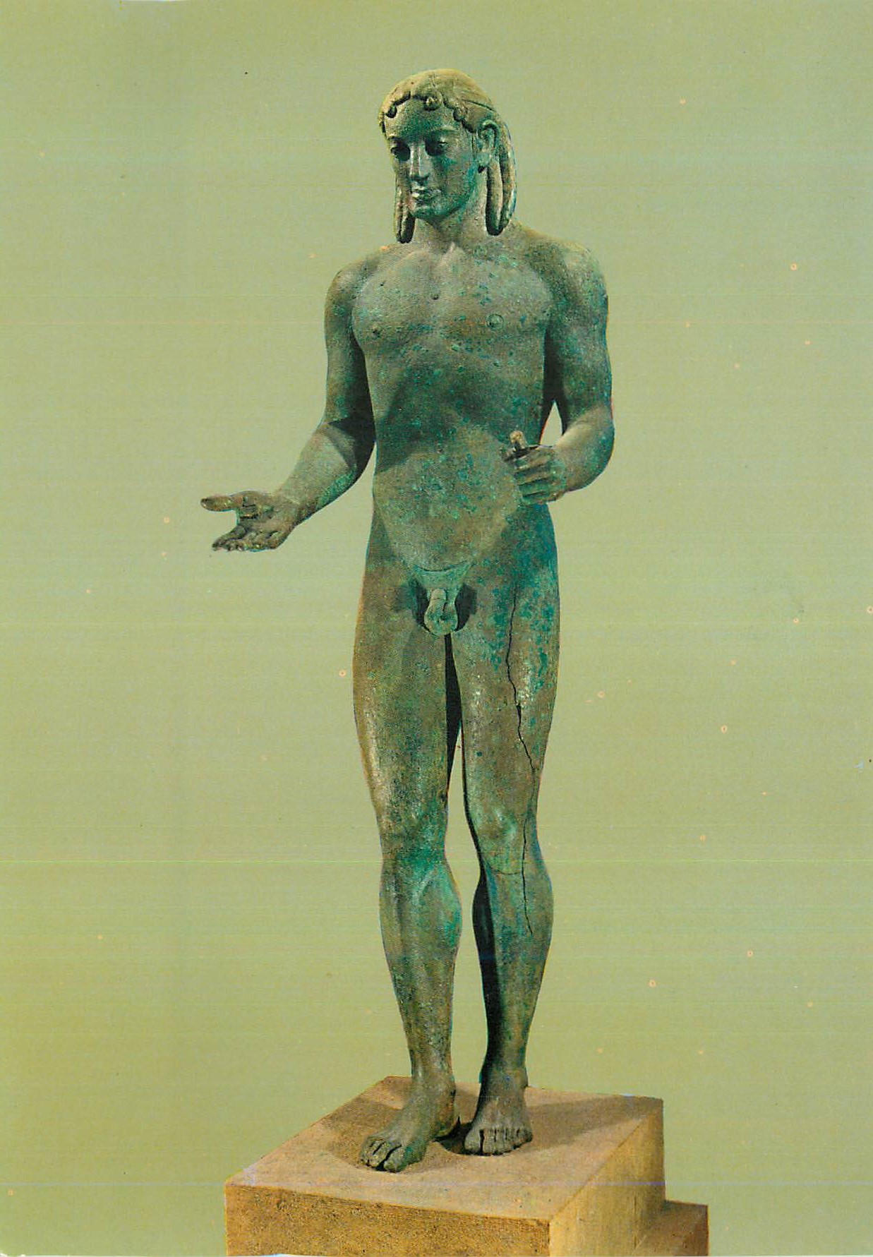 CPM Athenes Musee National Archeologique Kouros en Bronze Du Piree (vers 530 520 av J C)