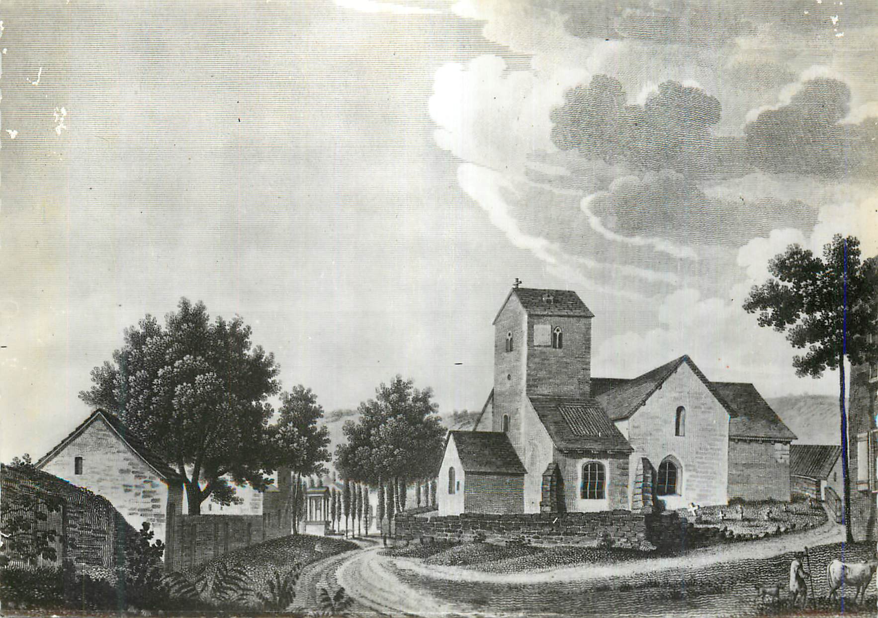 CPM Domremy (Vosges) L'Eglise de Domremy avant les Transformations de 1825 vue du Nord