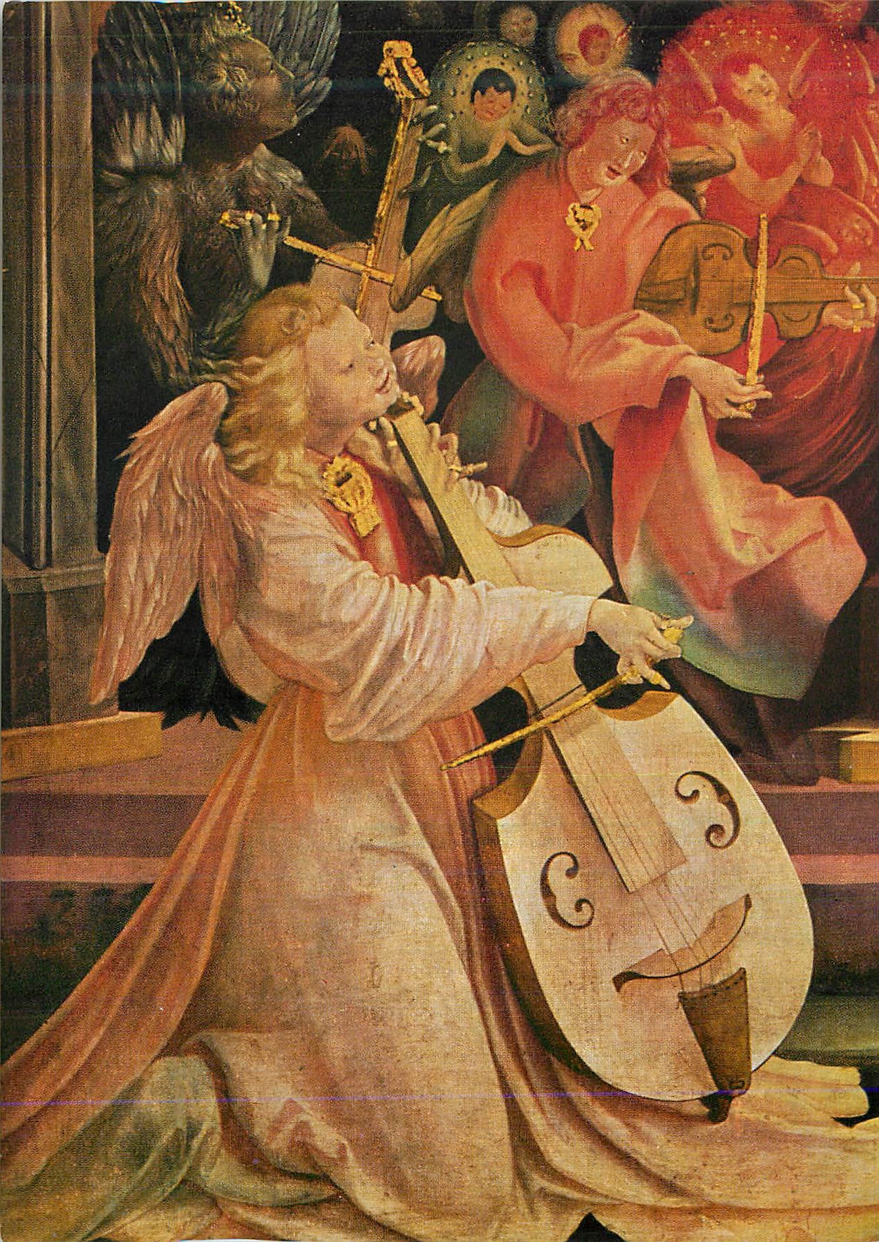Musical Angel — detail of a religious painting — publisher not visible