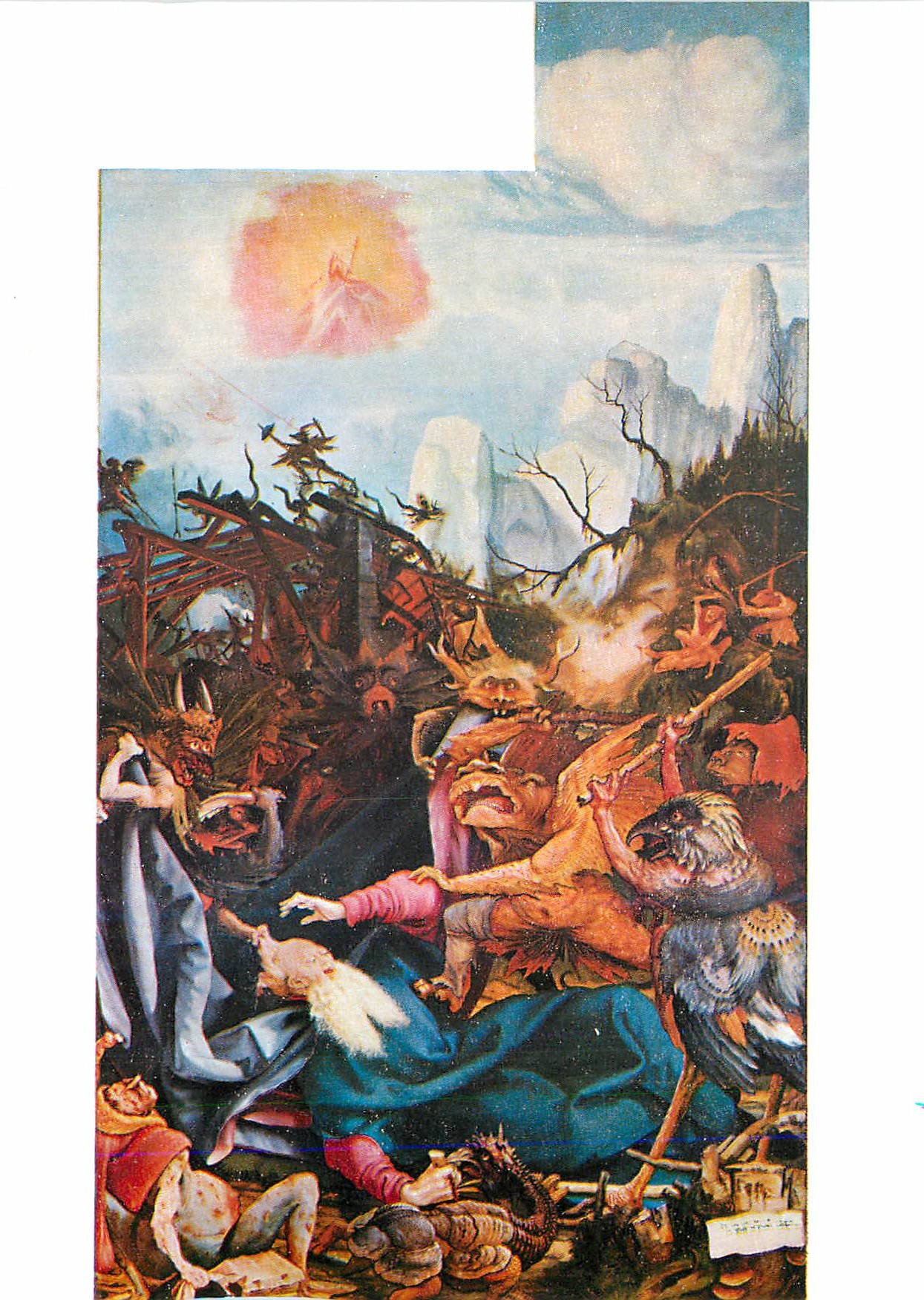 La chute de Satan — scène de la Bible — éditeur inconnu, n° de série non lisible