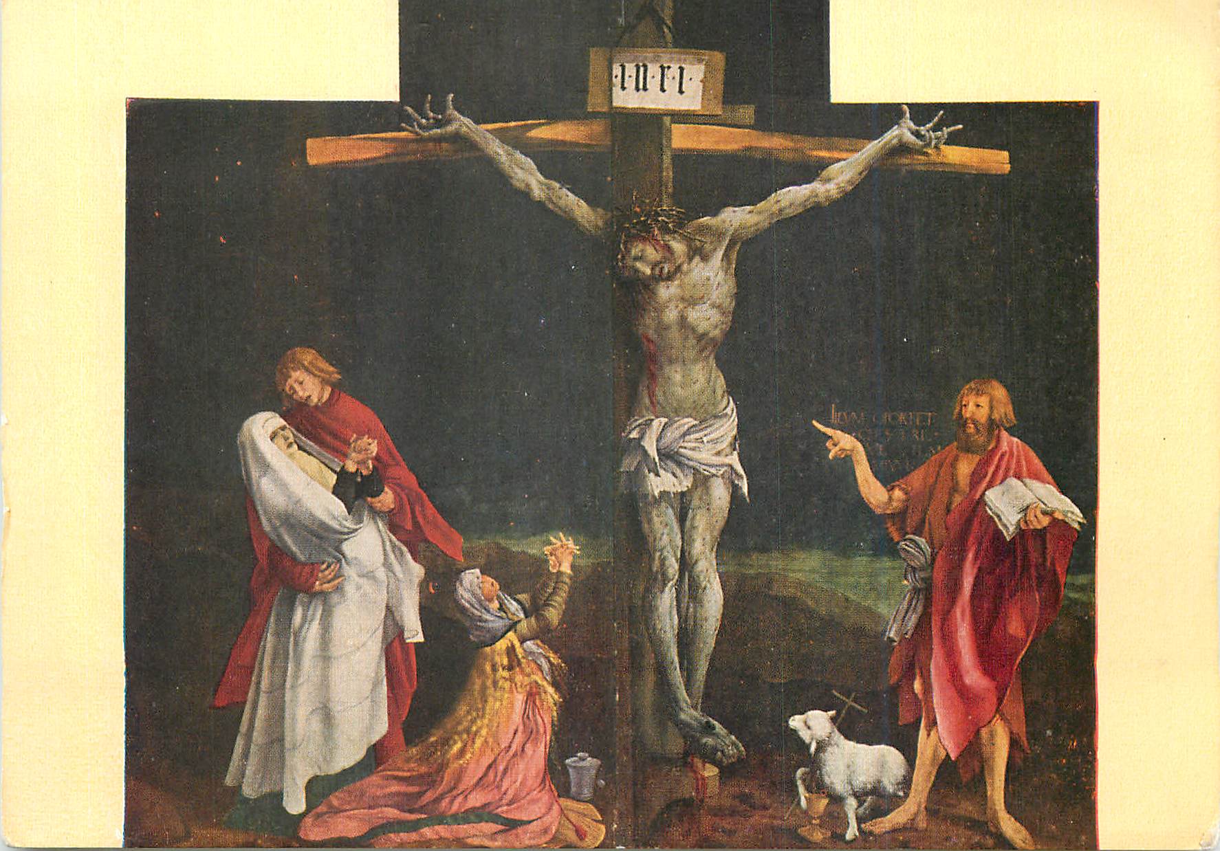 CPM Musee d'Unterlinden in Colmar Mathias Nithart Grunewald (Ecole de Rhenanie)La Crucifixion