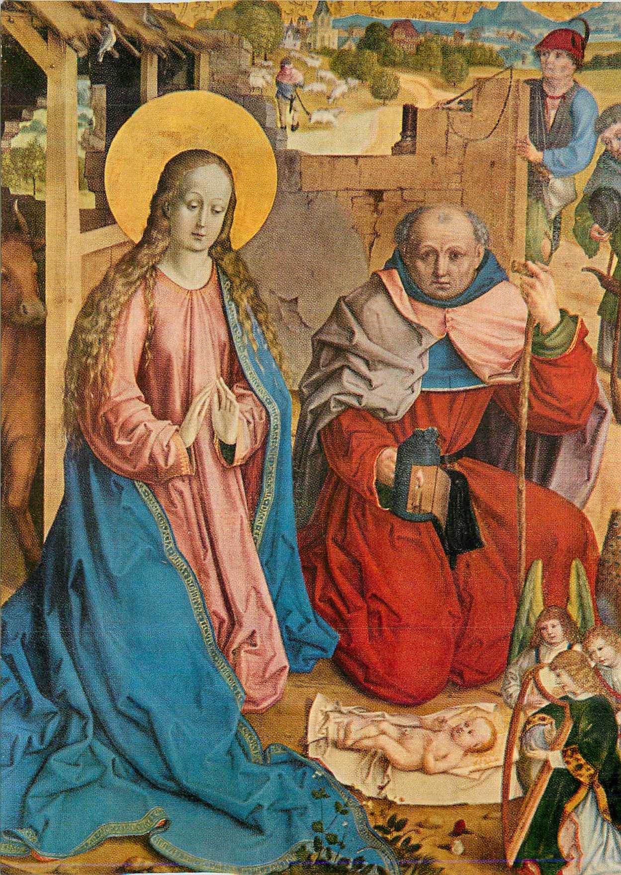 CPM Geburt Christi Linke Innentafel vom Flugalaltar des Nelkenmeisters (um 1480)