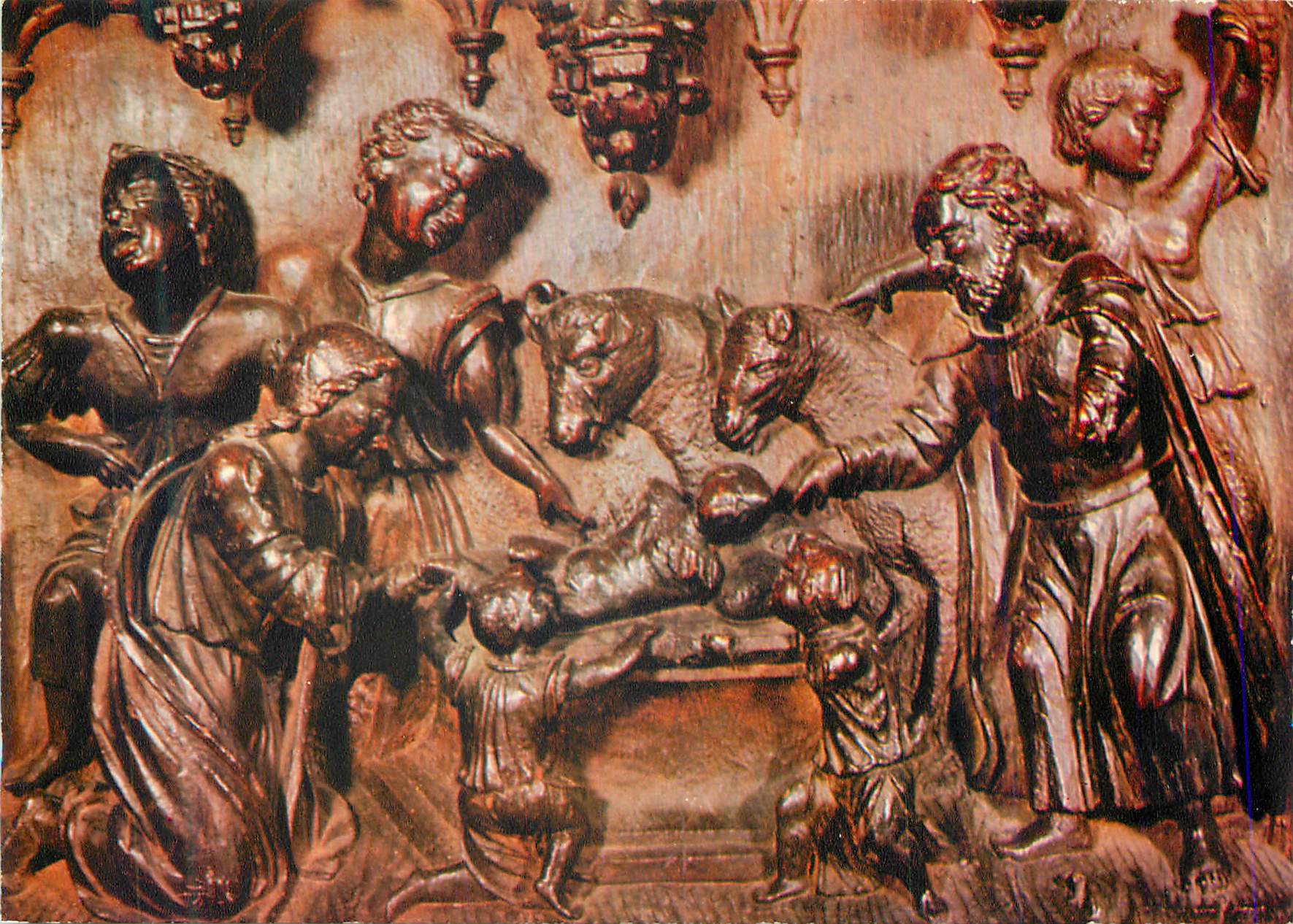 Scène de la Nativité — sculpture en bois — éditeur inconnu