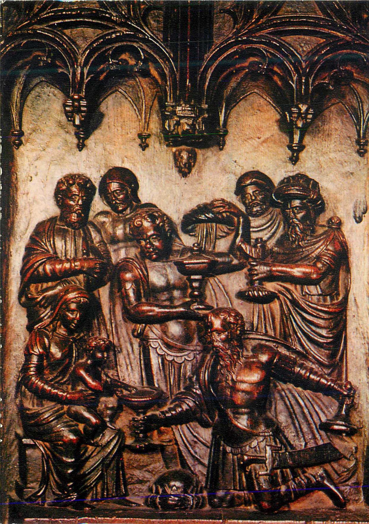 Scène de la Cène — sculpture en relief — éditeur et n° de série non lisibles