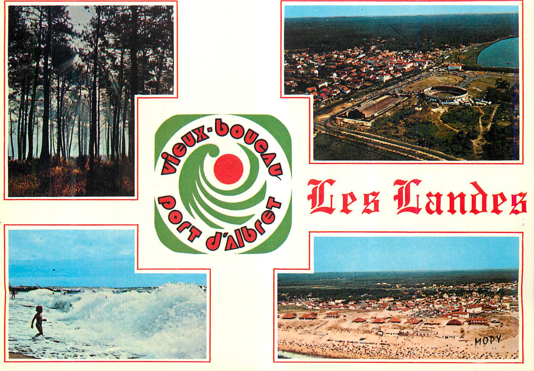 CPM La France Vieux Boucau Les Landes Touristiques La Cote d'Argent  Port d'Albert Vues Generales Aeriennes