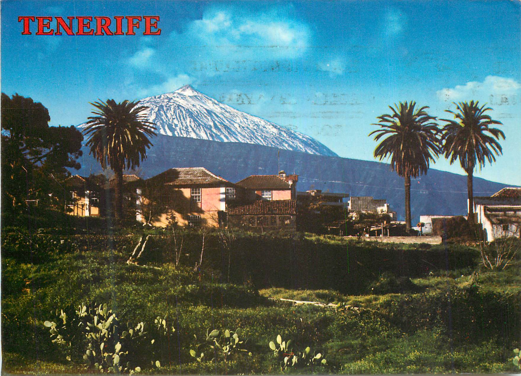 CPM Tenerife (Canarias) Hameau typique et le Teide