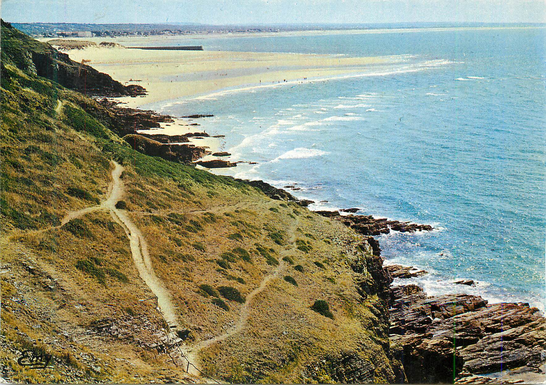 CPM Carteret (Manche) Les Falaises et le Chemin des Douaniers