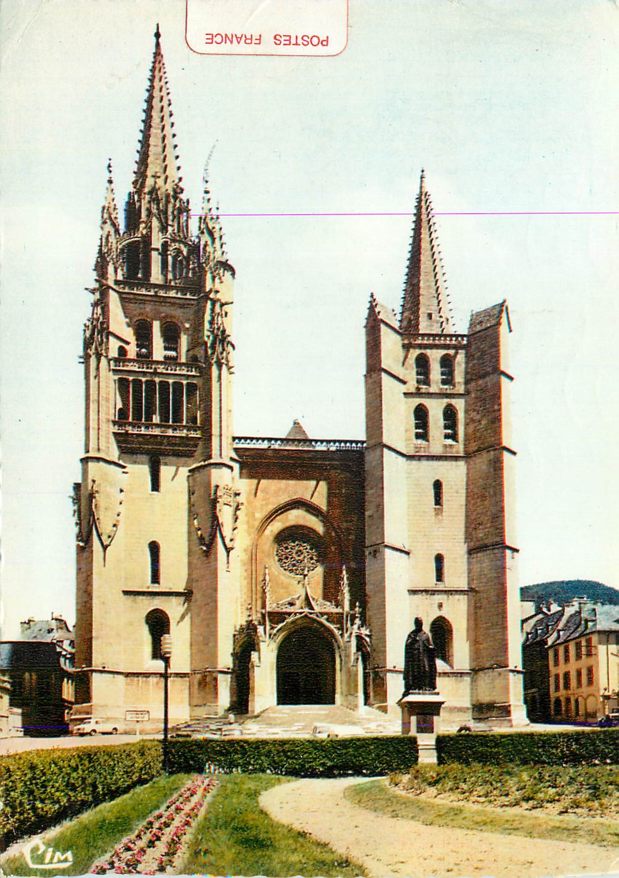 CPM Mende (Lozere) Les Beaux Sites de France La Cathedrale (Magnifique edifice construit en Majeure partie au 14e Siecle