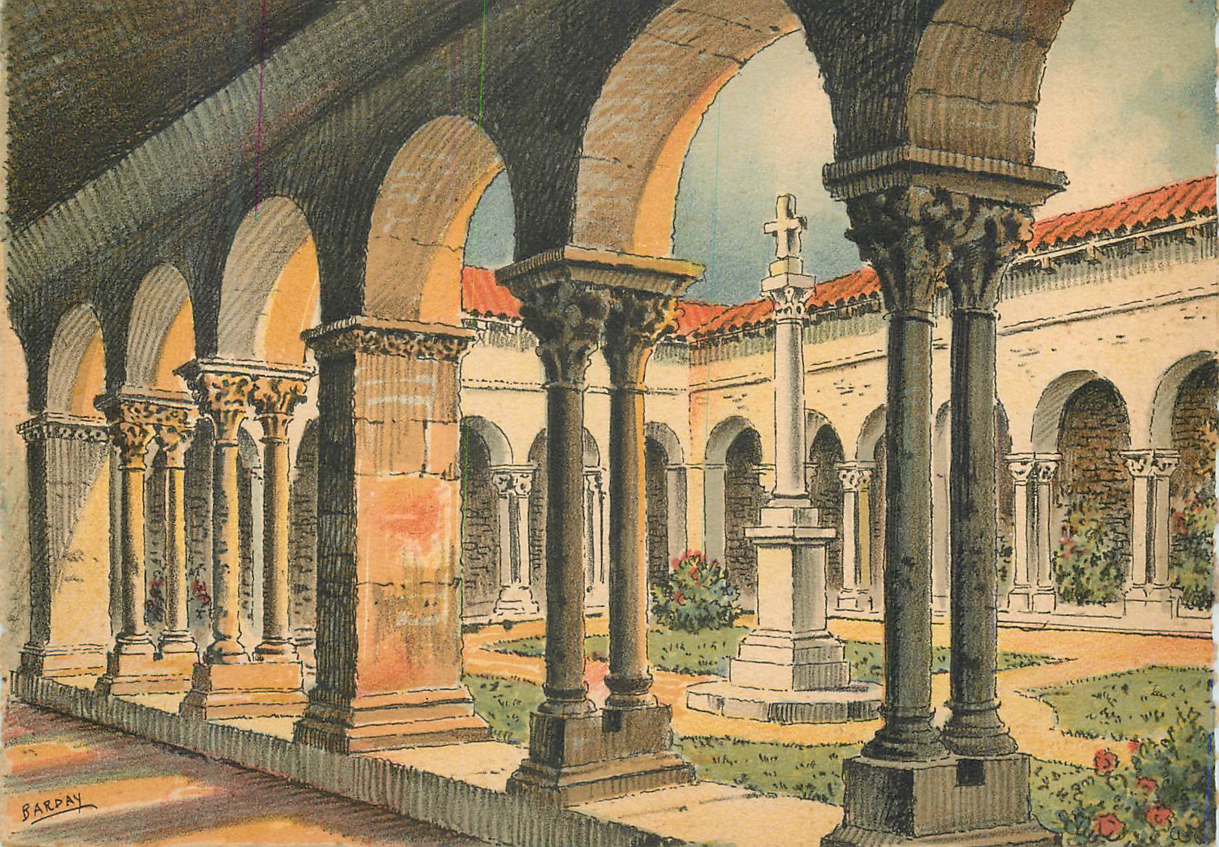 CPM Vienne Ancienne Abbaye de Saint Andre le Bas Le Cloitre (XIIe Siecle)