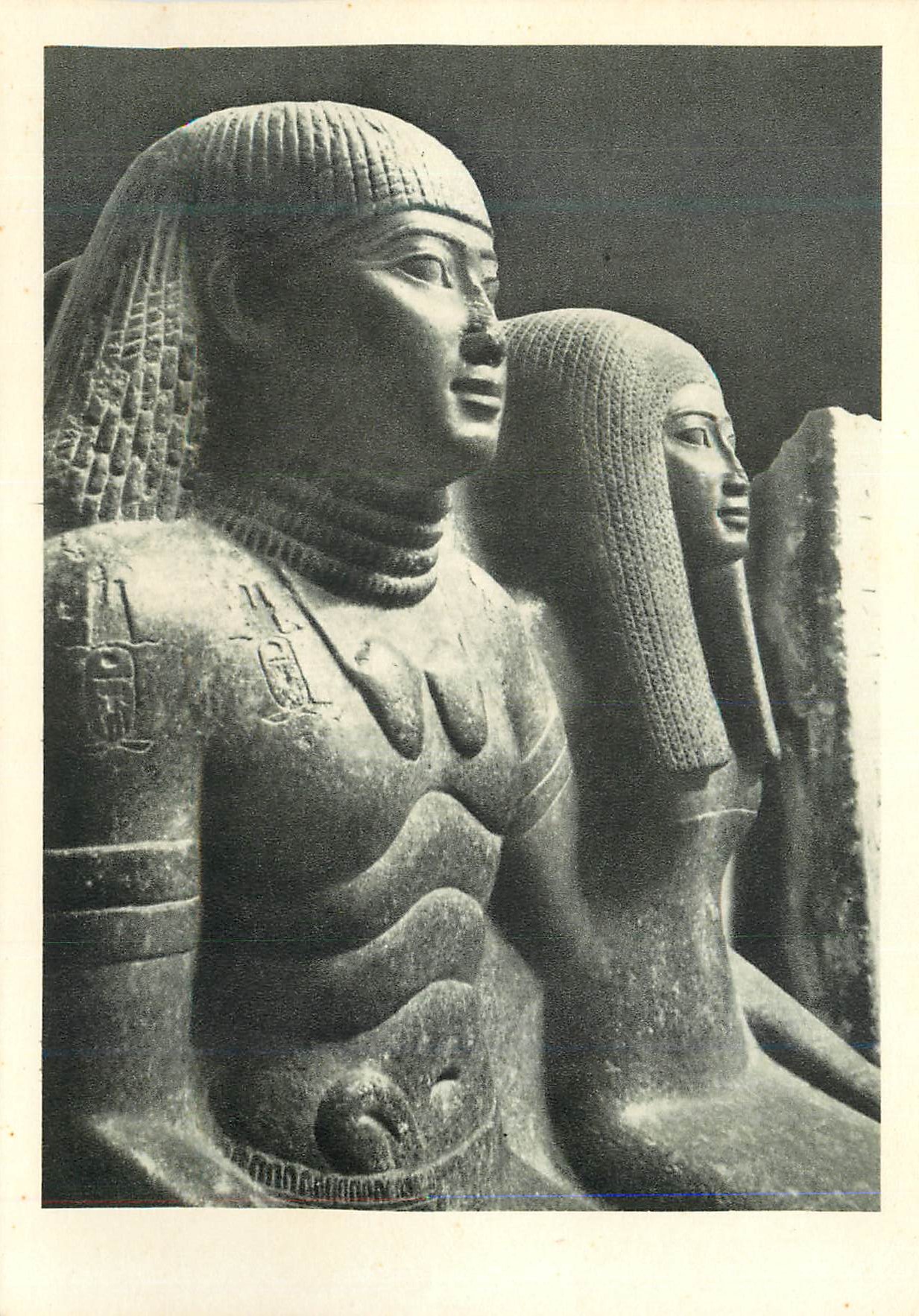 CPM Sculpture Egyptienne Groupe de Sennefer et de sa femme