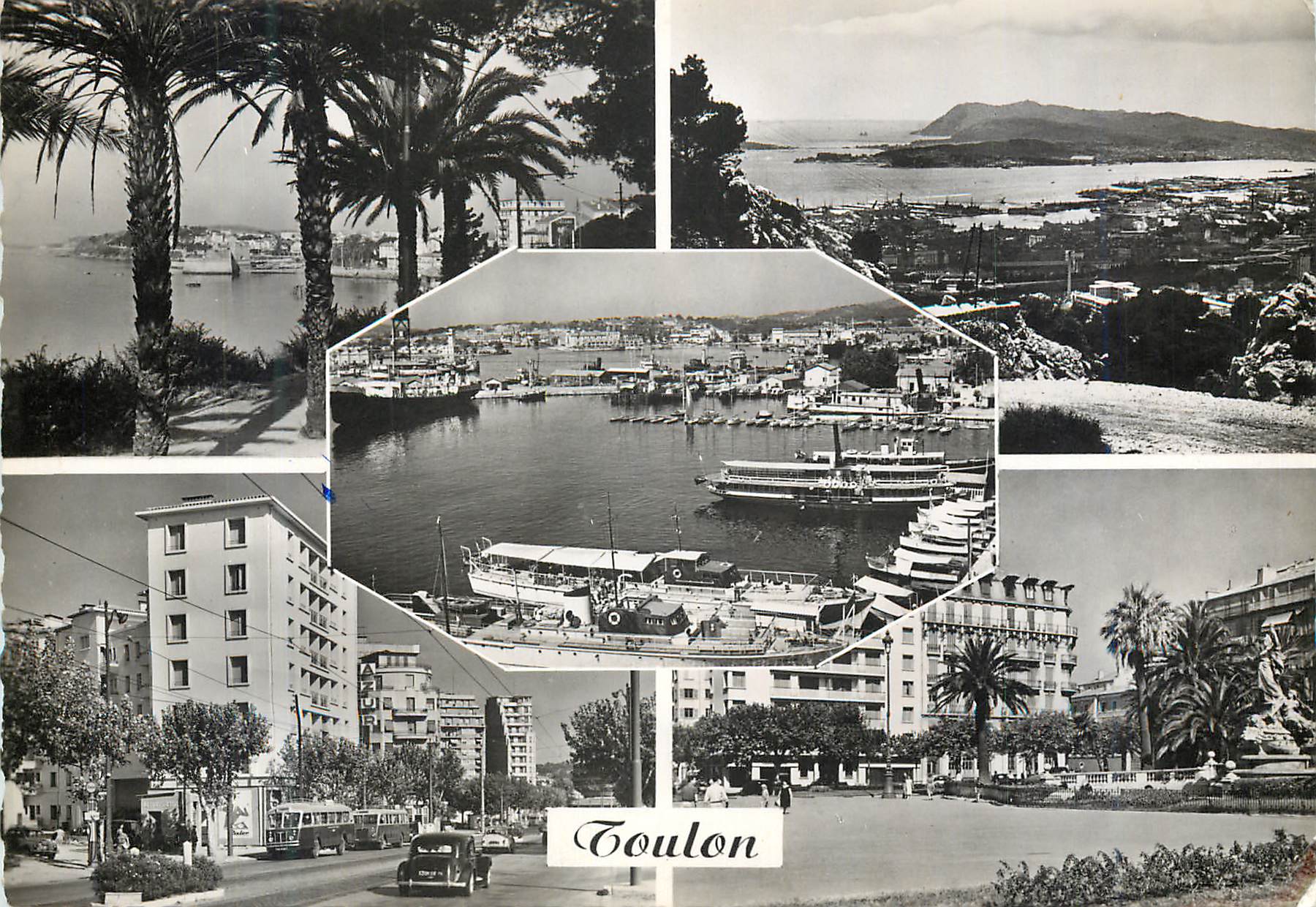 Toulon — vue panoramique du port et des quais — éditeur non visible