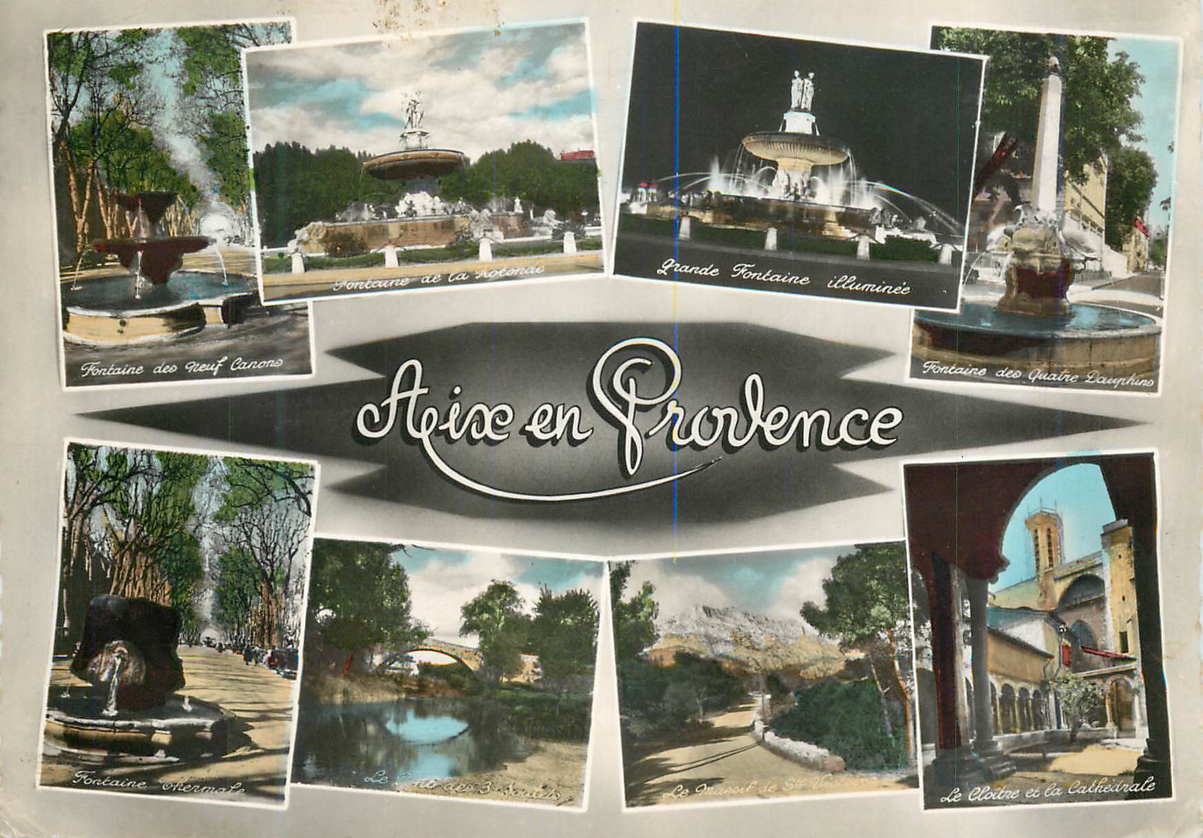 Aix-en-Provence — Fontänen und Sehenswürdigkeiten — Verlag nicht sichtbar