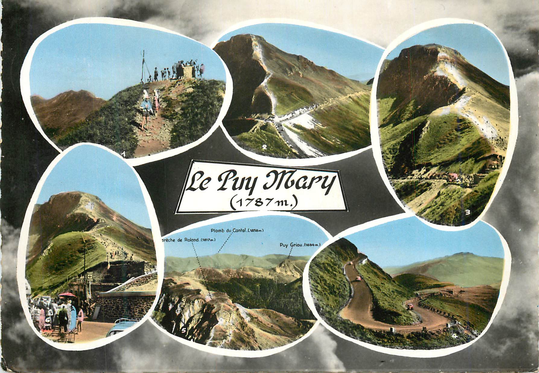 CPM Souvenir de Puy Mary Table d'orientation Jonction des routes et sentier du sommet 