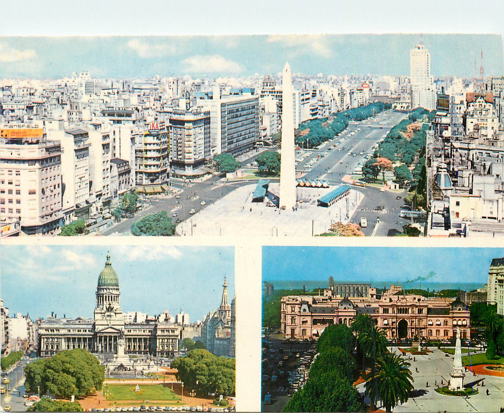 CPM Buenos Aires Vista Panoramica Congreso Nacional Casa Rosada