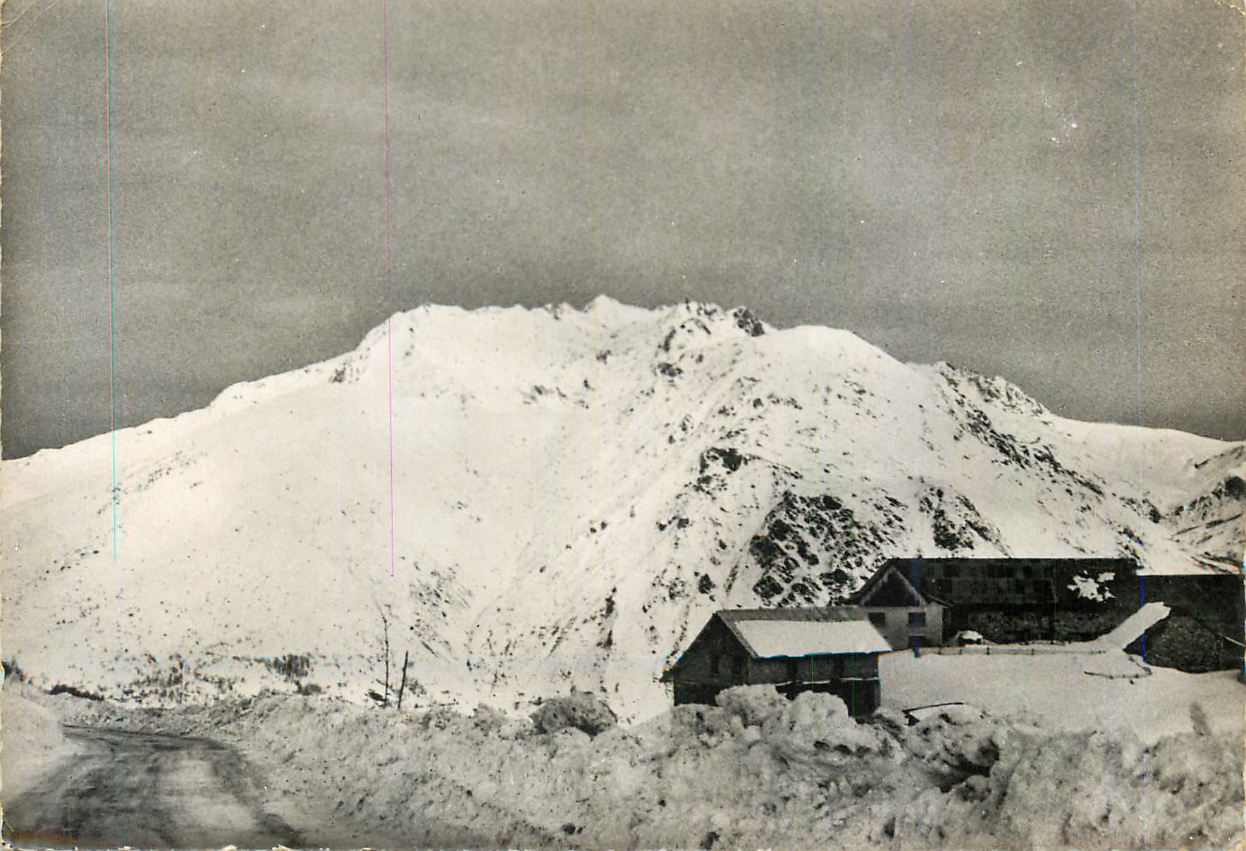 Mont Blanc — vue hivernale avec chalet — éditeur inconnu