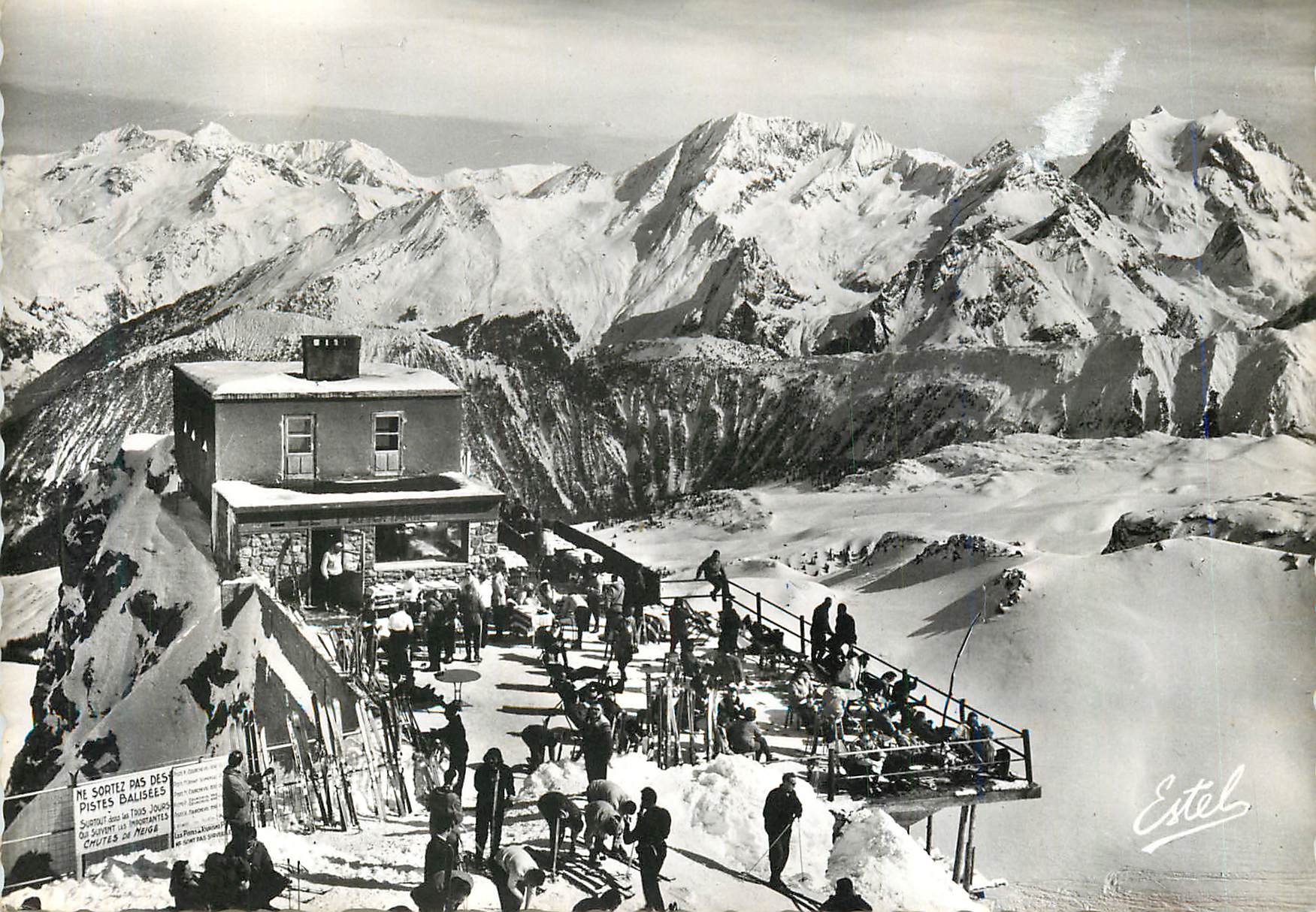 CPM Courchevel Meribel (Savoie) Vallee de Saint Bon Le Sommet de la Saulire (2700 m) et la Grande Casse (3852 m)