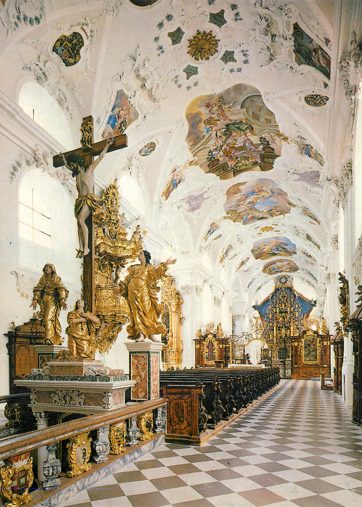 CPM Stift Stams Basilika Vue du Tombeau Autrichien vers le Choeur