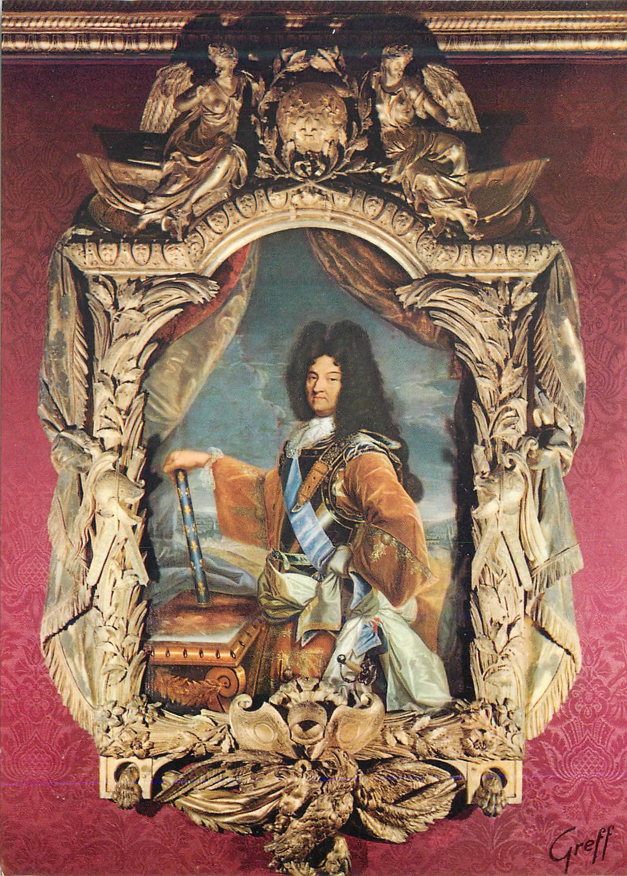 CPM Chenonceau (Indre et Loire) Les Chateaux de la Loire Portrait de Louis XIV par Rigaux
