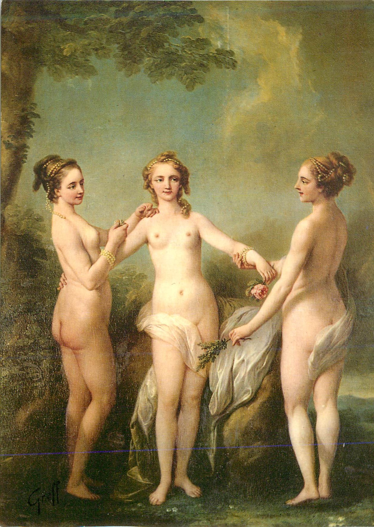 CPM Chenonceau (Indre et Loire) Les Chateaux de la Loire Chambre de Francois Ier Les Trois Graces par Van Loo
