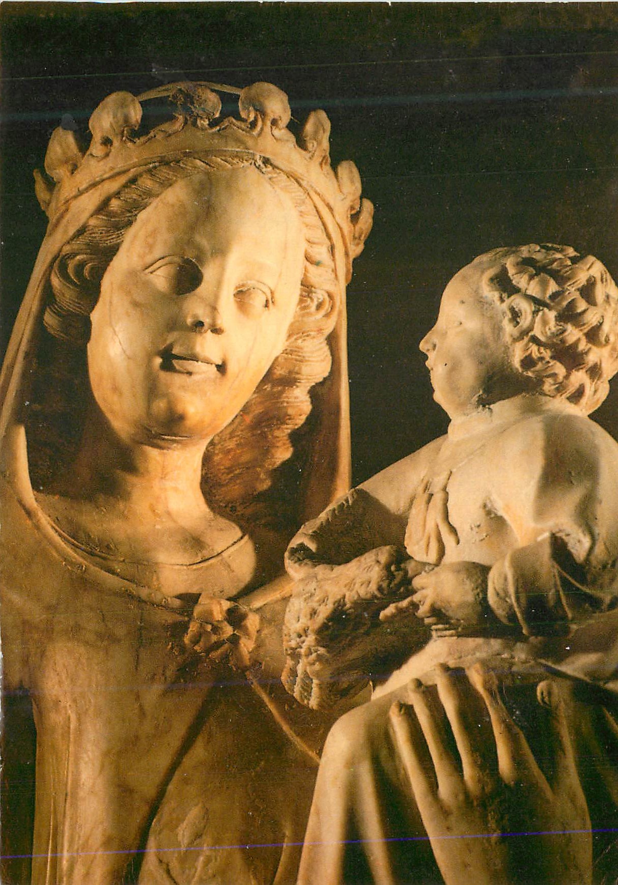 CPM Corneilla de Conflent Vierge en Marbre Blanc (Oeuvre de Jacques Cascall de Berga)