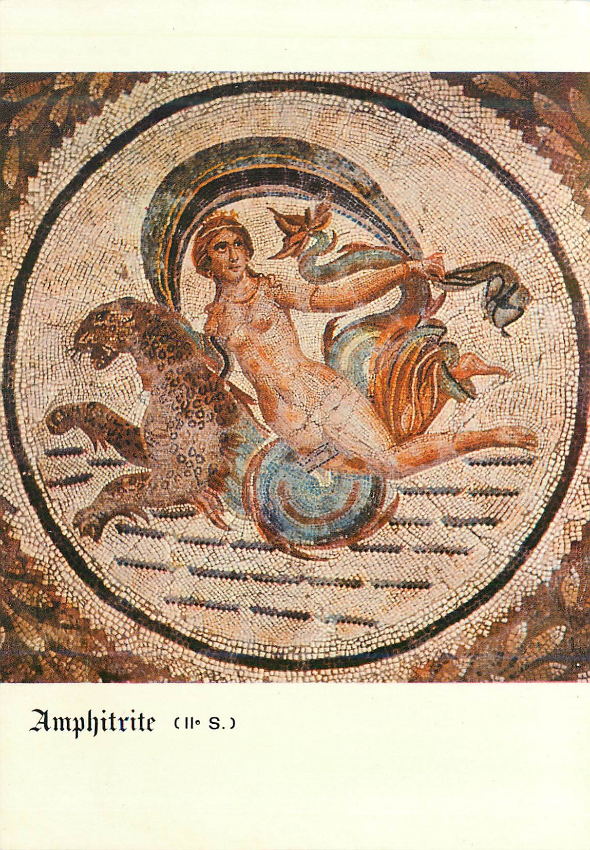CPM Musee National du Bardo Mosaique du Triomphe de Neptune (Details) Amphitrite sur un Monstre Marin IIe Siecle (Sousse