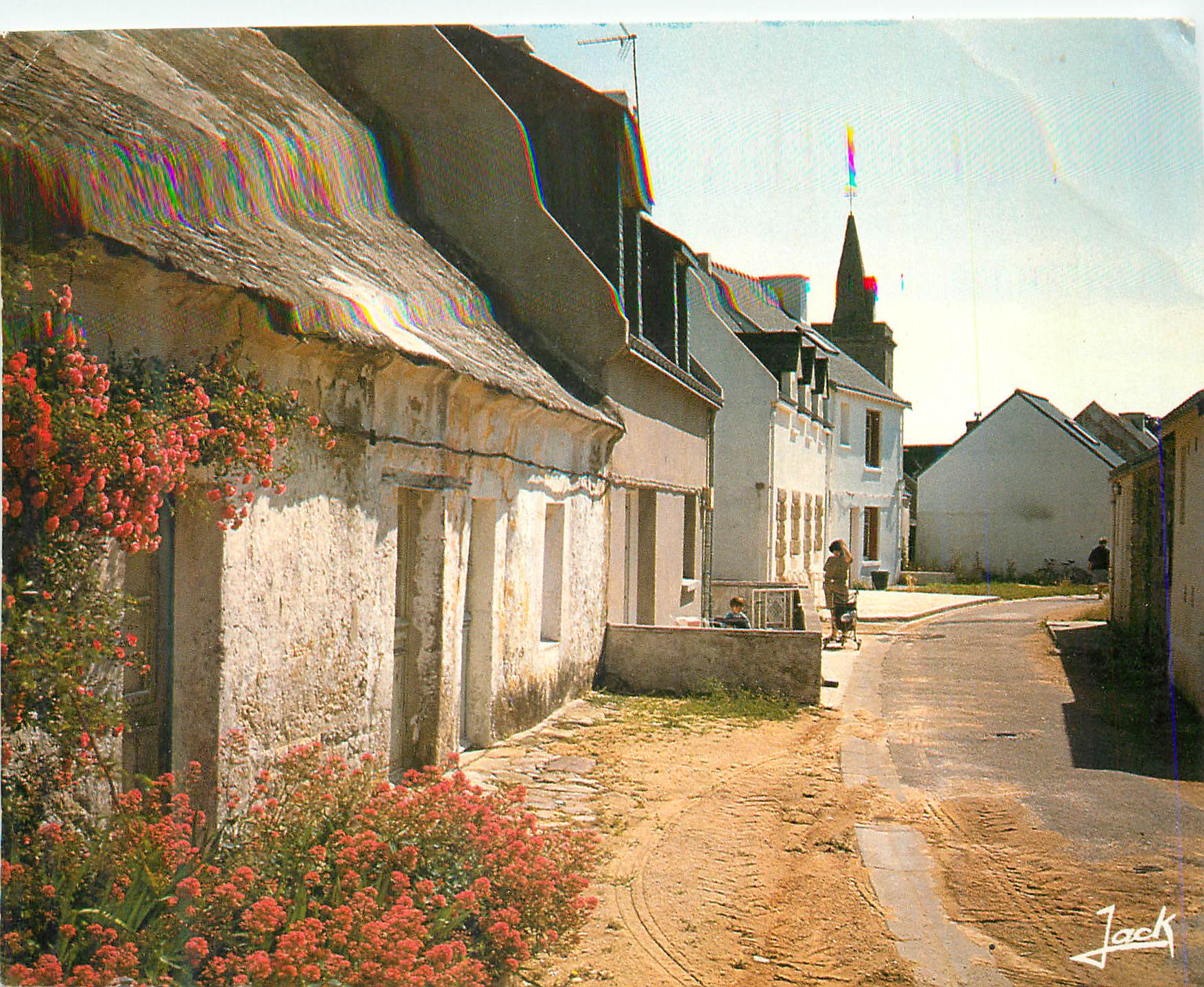 CPM Ile de Houat Couleurs de Bretagne Vieux Village de Pecheurs