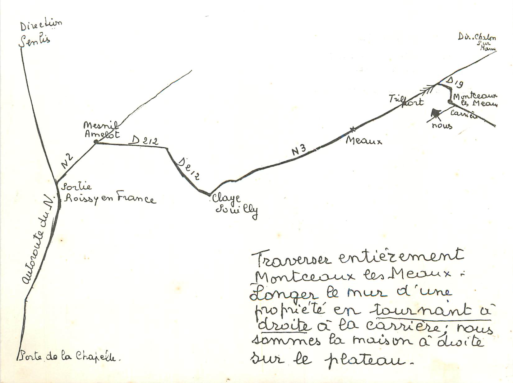 CPM La Folie Montceaux Les Meaux (Seine et Marne) Senlis