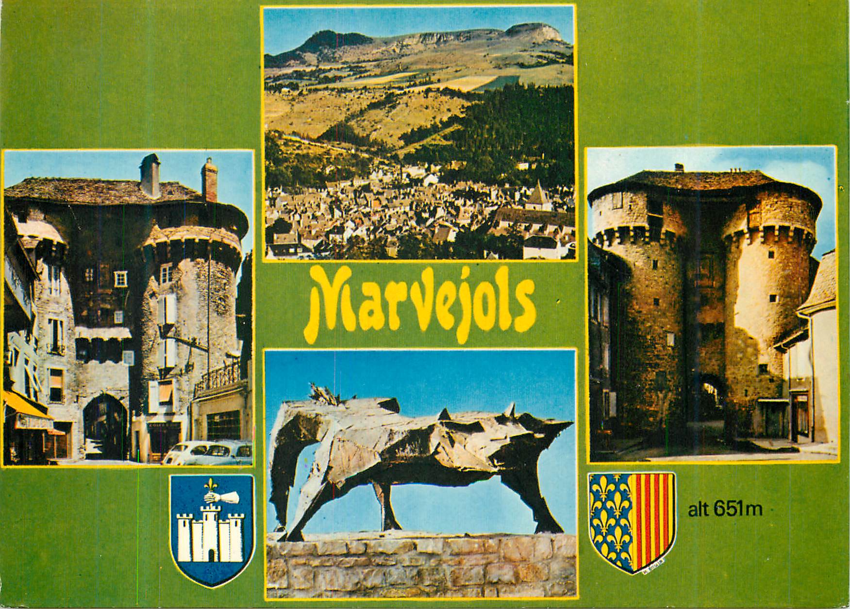 CPM Marvejols (Lozere) Alt 651 m Porte de Chanelles vue Generale et le Pic du Midi