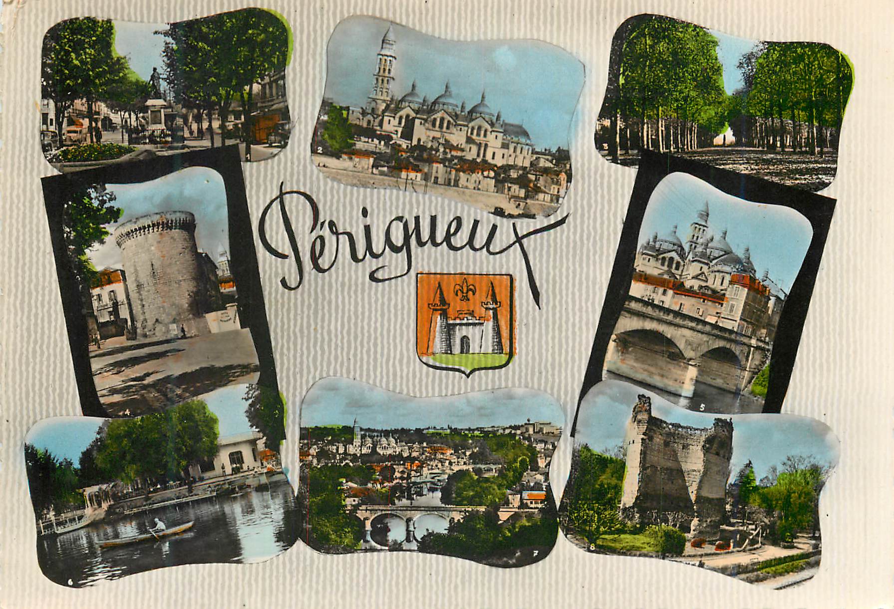 Périgueux — vue panoramique avec monuments — éditeur inconnu