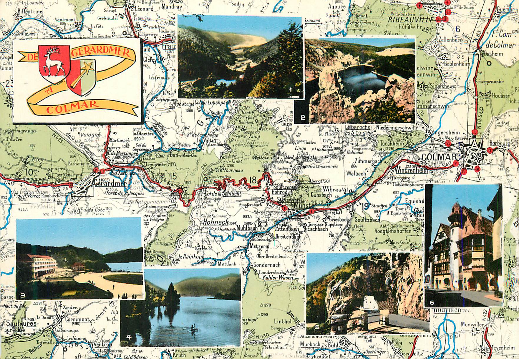 CPM Gerardmer a Colmar Vallee des Lacs Lac Blanc Gerardmer Longemer Schlucht Colmar