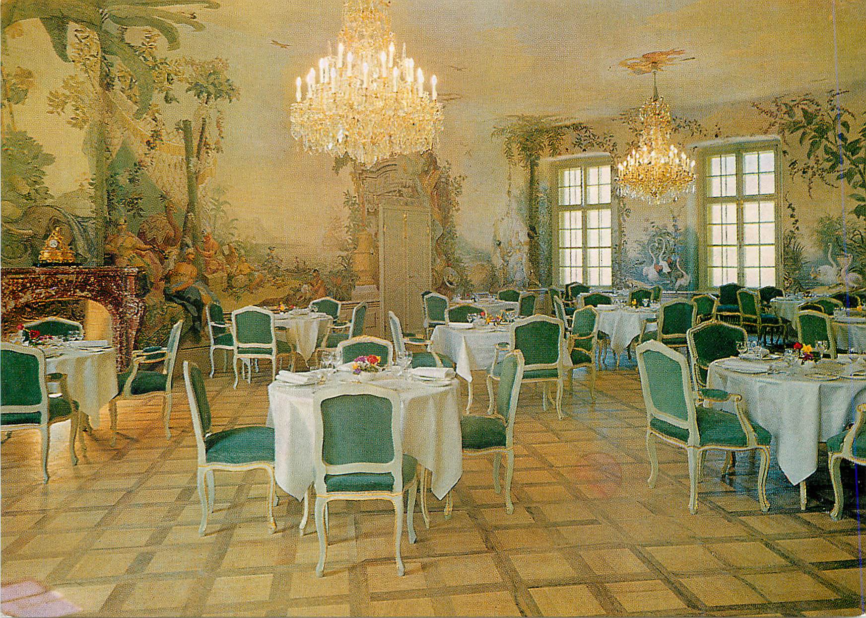 CPM Wien XIV Austria Schloss Laudon Mauerbachstrasse Salle des Fresques