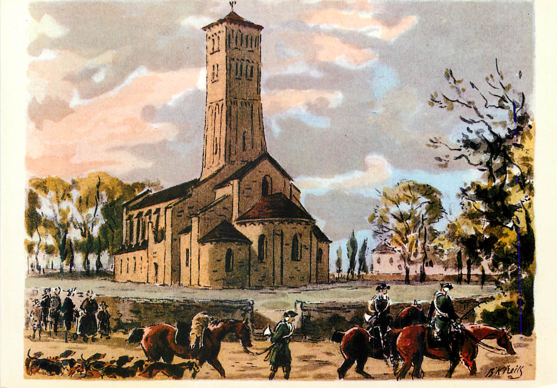CPM Eglise de Chapaize (XIe S) Reproduction d'apres l'aquarelle du Baron Karl Reille Extraite de l'Ouvrage Les Gentilsho