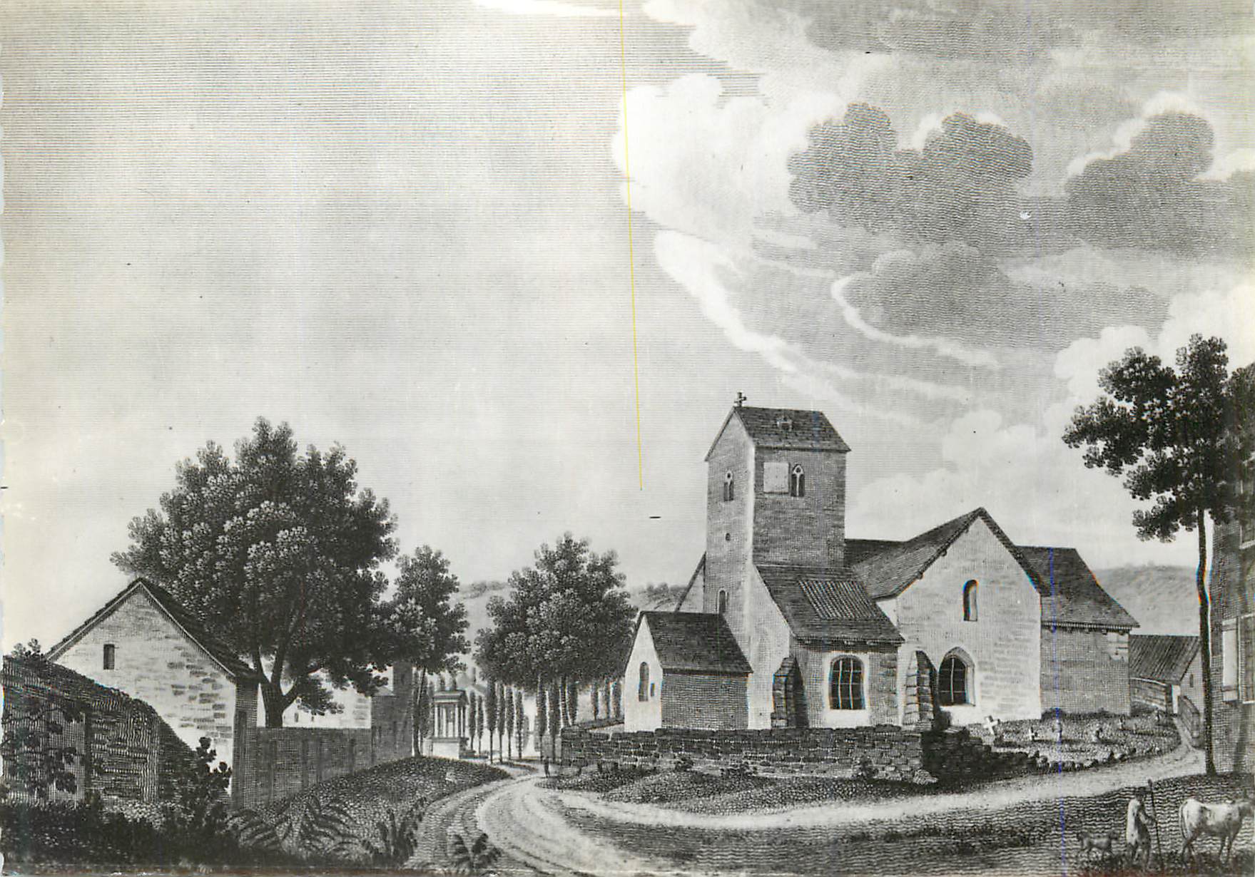 CPM Domremy (Vosges) L'Eglise de Domremy avant les Transformations de 1825