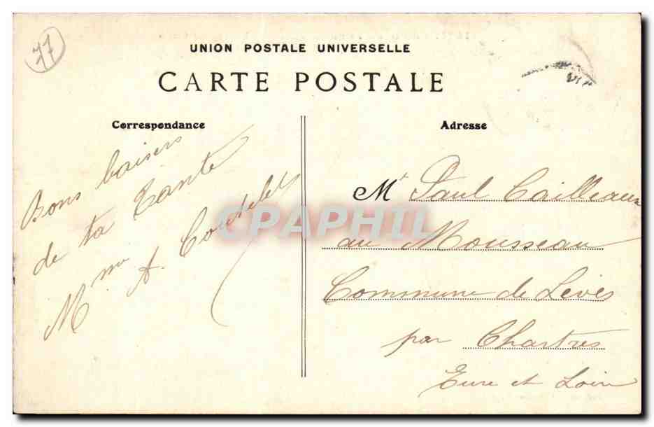 Paleis van Fontainebleau — Het Karpersmeer — Artistieke Collectie, n° 1014 — Achterkant
