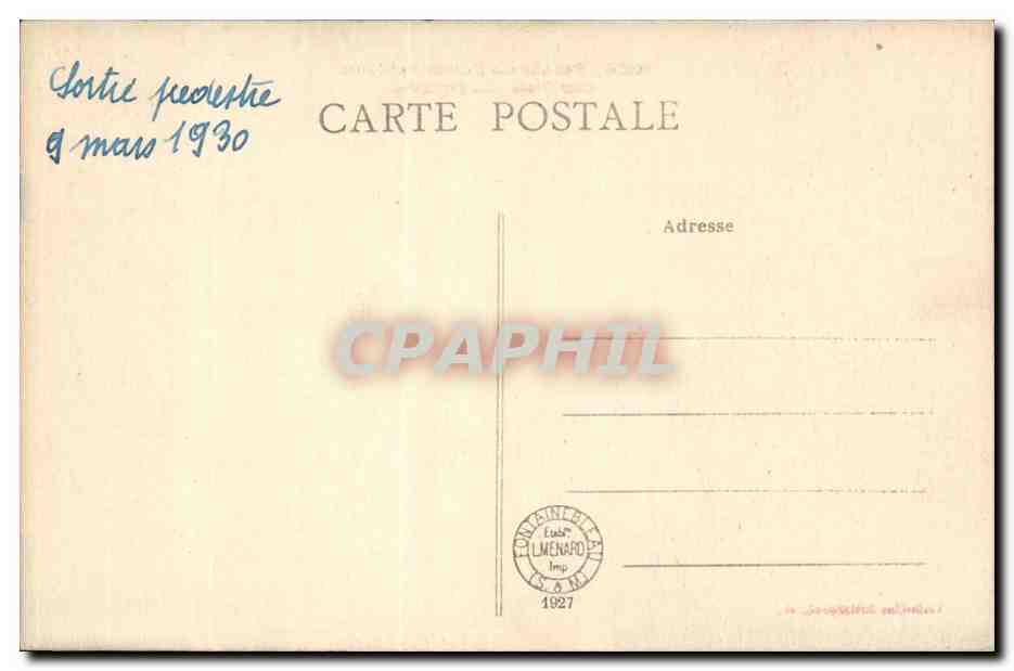 Palacio de Fontainebleau — Cour Ovale - El Bautisterio — Edición Amélie, n° 1006 — Reverso