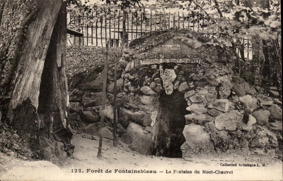 Wald von Fontainebleau — Quelle Mont-Chauvet — Künstlerische Sammlung L. M.