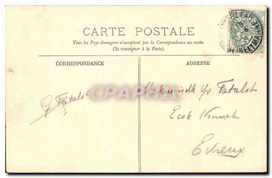 Foresta di Fontainebleau — Grotta della Ravine — LL. — Editore LL, n° 211 — Verso
