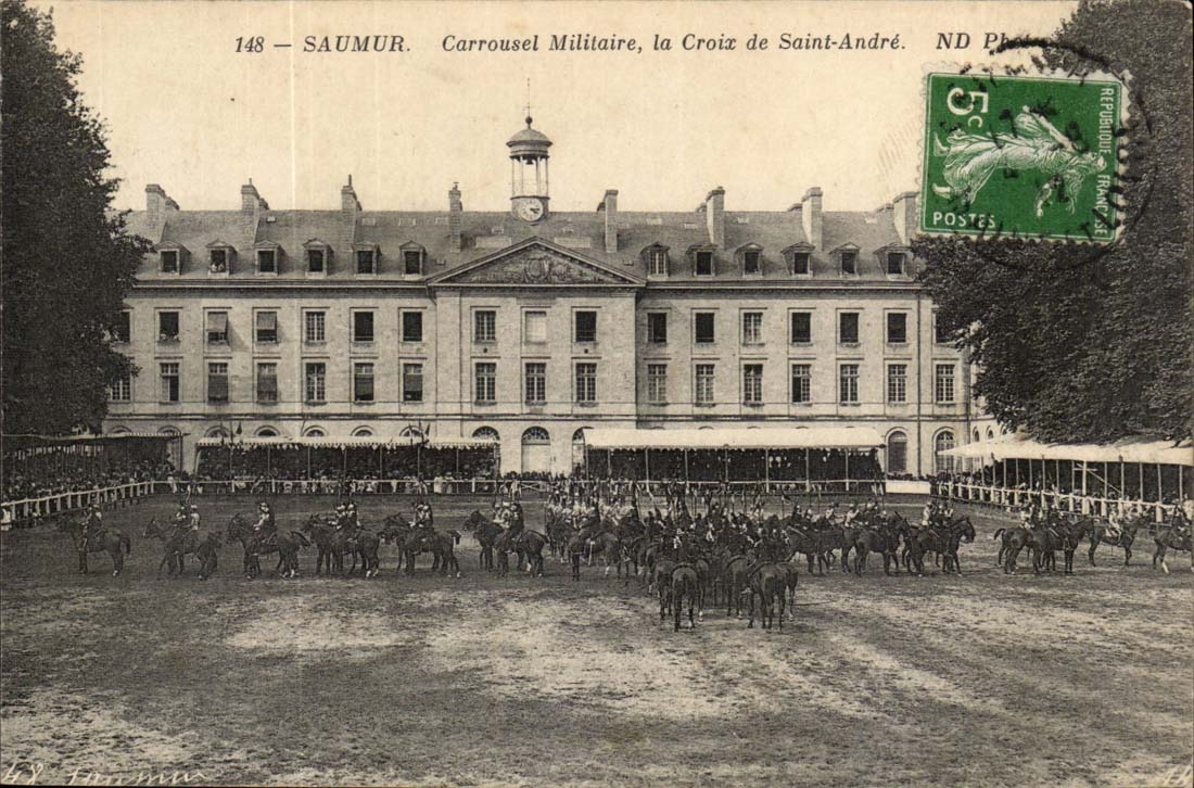 Saumur CPA Carrousel militaire La croix de Saint Andre