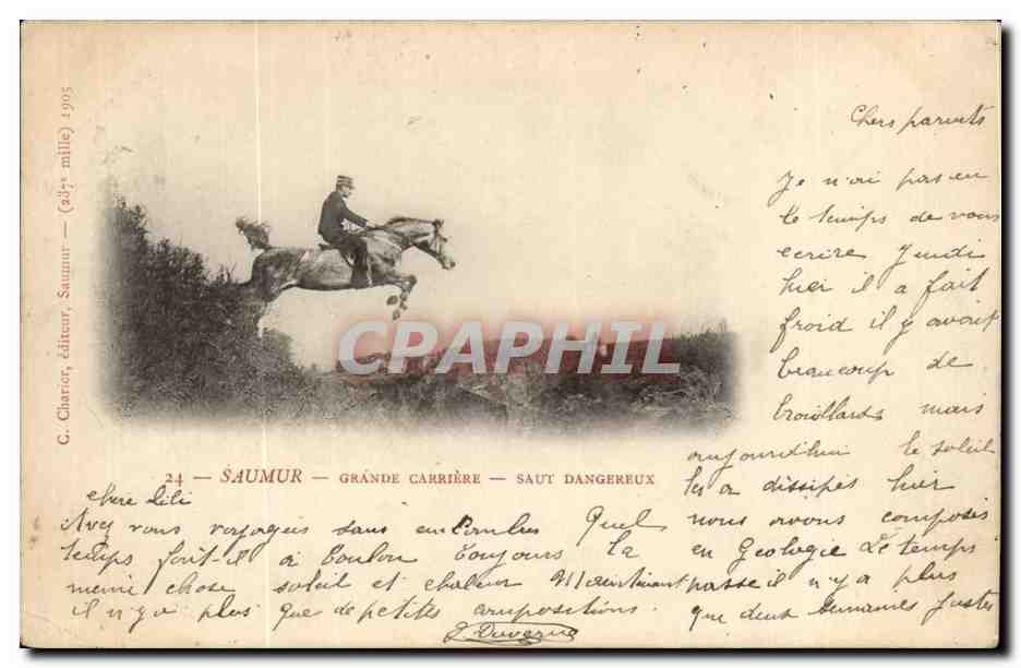 Saumur CPA Grande carriere Saut dangereux
