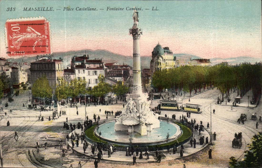 Marseille CPA place Castellane Fontaine CAntini